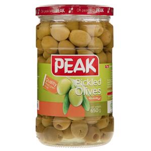 کنسرو زیتون بدون هسته پیک 650 گرم Peak Pickled Olives gr 