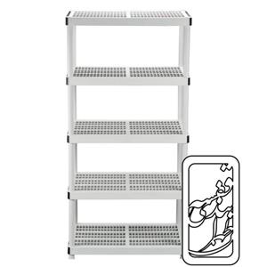 قفسه پلاستیکی 5 طبقه عرض61