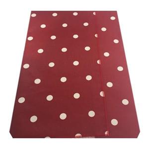 رومیزی کتان گرد 150 رزین تاژ طرح خالدار قرمز Rezin Taj Cotton Round 150 Red Dotted Tablecloth