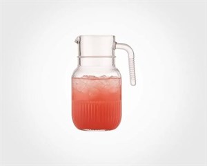 پارچ شیشه ای شیاردار 1.5L لیمون