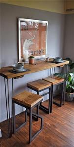 میز و صندلی پذیرایی،میز و صندلی کافه،میز و صندلی مینیمال کیوود مدل DD115 (چوبی آهنی،آهن و چوب،چوب و آهن،آهنی چوبی،روستیک) 