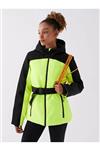 ال سی وایکیکی ژاکت اسکی زنانه آستین بلند کلاهدار LCW Active Hooded Color Blocked