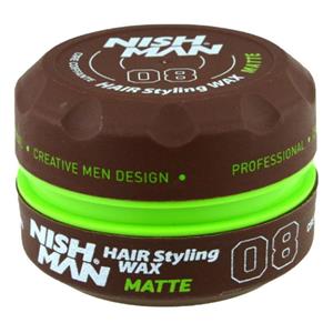 واکس مو نیش من قهوه ای 08 | Nishman Hair Styling Wax MATTE