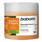 ماسک مغذی و ترمیم کننده مو باباریا babaria مدل Nutritive  Repair مناسب موهای خشک و آسیب دیده حجم 400 میل