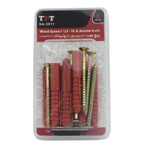 مجموعه 8 عددی پیچ چوب و رولپلاک تی پی تی مدل SA-5011