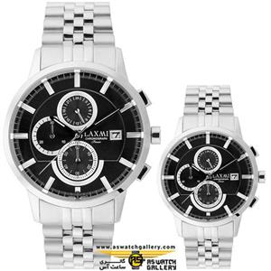 ست ساعت مچی عقربه ای زنانه و مردانه لاکسمی مدل 1-8545G-8545L
