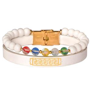 دستبند طلا 18 عیار زنانه الن نار مدل هندسی LN101199 