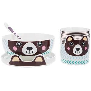 سرویس غذاخوری 4 پارچه کودک Multiplechoice طرح Beary Good کد 20392 Multiplechoice 20392 Beary Good 4 Pieces Children Dinnerware Set