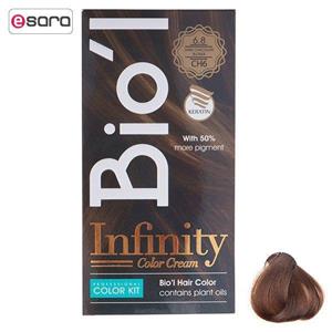 کیت رنگ موی Bio l شماره 6.8 بلوند شکلاتی تیره Biol 6.8 Dark Chocolate Blnd Hair Color Kit