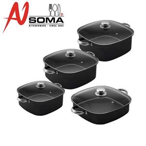 سرویس قابلمه تک ظرف ۸ پارچه مربع 