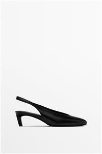 کفش مجلسی پاشنه بلند زنانه 100% چرم طبیعی اورجینال و اصلی | برند Massimo Dutti (ماسیمو دوتی) اسپانیا  