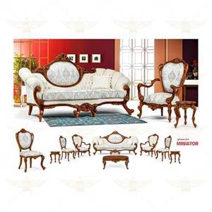 مبل سلطنتی 9 نفره مینیاتور