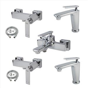 ست شیرآلات کسری مدل آمازون مجموعه 7 عددی کروم