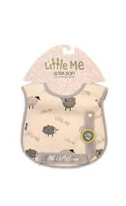 پیشبند نوزادی به همراه بند پستانک little me طرح گوسفند