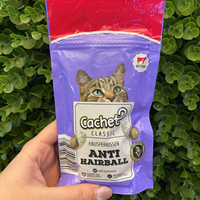 تشویقی گربه کرانچی کچت آنتی هیربال طعم بیف ۷۰ گرم (Cachet beef Anti hairball) 