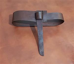 کمربند چرمی زنانه دولایه گره ای دست دوز