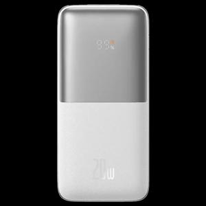 پاوربانک ۱۰۰۰۰ میلی‌آمپر باسئوس ۲۰w مدل PPBD040202 سفید