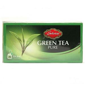 چای سبز کیسه ای خالص گلستان 25 عددی