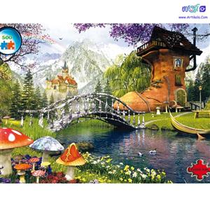 پازل 500 قطعه طرح خانه ی چکمه ای