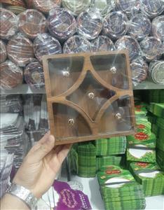 جعبه دمنوش پذیرایی چوبی مدل پنج خانه