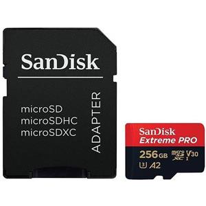 کارت حافظه MICROSDXC سن دیسک مدل SDSQXCD Extreme Pro استاندارد U3 V30 A2 سرعت 200MB ظرفیت 256 گیگابایت