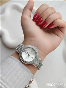 ساعت زنانه فول نگین Chanel سیلور رنگ ثابت کیفیت عالی کد 1917081