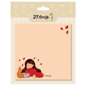 کاغذ یادداشت طوطی دیزاین مدل نوت پد طرح دختر پاییزی کد NP-04