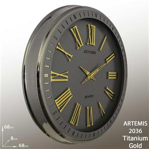 ساعت دیواری آرتمیس 2036 تیتانیوم گلد