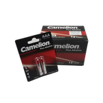 باتری نیم قلمی پلاس آلکالاین کملیون | بسته 12کارتی | 24 عددی | AAA Camelion