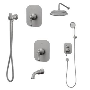 ست شیرآلات کسری مدل ناپل توکار کروم مات(توالت -روشویی-دوش تیپ 3)