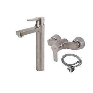 ست شیرآلات کسری مدل امگا مجموعه 3 عددی کروم مات