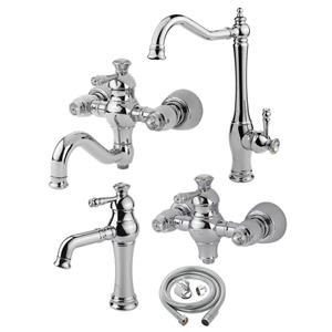 ست شیرآلات کسری مدل ورسای مجموعه 5 عددی کروم