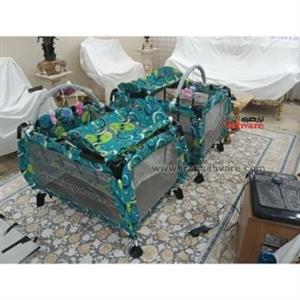 تخت و پارک کودک کاپرا دارای آویز بازی و تعویض