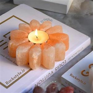 شمعدان سنگ نمک گل داوودی