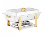 ظرف شفینگ دیش مستطیلی رویال کترینگ آلمان Chafing Dish - GN 11 - Goldakzente - 9 L - 2 Brennstoffzellen - Royal Catering 10012583