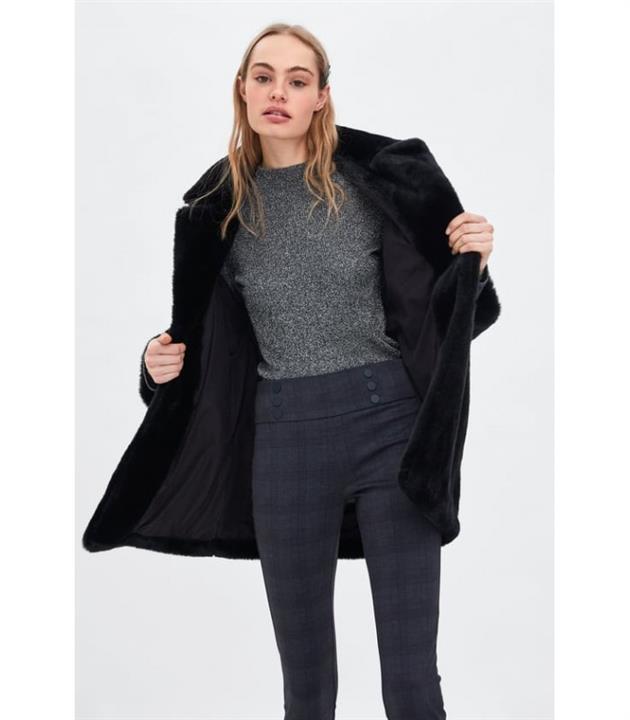 لگ چهارخانه سرمه ای زنانه زارا