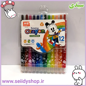 پاستیل پیچی 12 تایی Crayon 