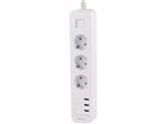 چند راهی برق ارت دار سه سوکت و سه یو اس بی هادرون Hadron P323 3 AC Outlets 3 USB Power Strip