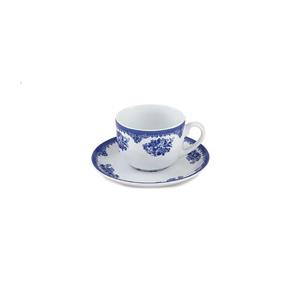 سرویس چای خوری چینی زرین ایتالیا اف طرح فلورانس سرمه ای 12 پارچه