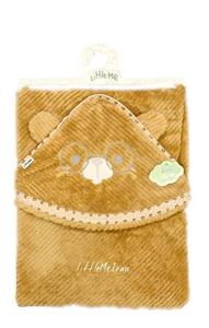 پتو دور پیچ کلاه دار مخمل کبریتی little me طرح تدی