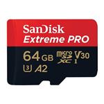 کارت حافظه microSDXC سن دیسک Extreme PRO A2 UHS-I U3 ظرفیت 64 گیگابایت