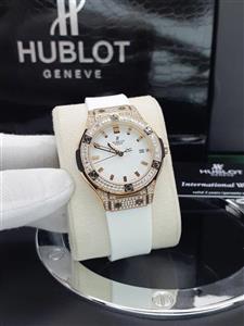 ساعت زنانه هابلوت دور نگین موتور ژاپن رند رابر کیفیت عالی رنگ ثابت در رنگ بندی متنوع کد 1917302