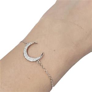 دستبند ماه نقره