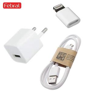 شارژر دیواری  مدل MB352 به همراه کابل micro USB و مبدل micro USB به لایتنینگ 