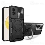 قاب ضد ضربه مگنتی Motorola Moto G73 Magnetic Support Case دارای محافظ دوربین 