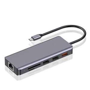 هاب 9 پورت TYPE-C پرودو مدل PD-91CHB-GY