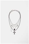 گردنبند طرح صلیب زنانه اورجینال و اصلی | برند برشکا Bershka اسپانیا ( ارسال از ۷ روز کاری ) | کد BRN3
