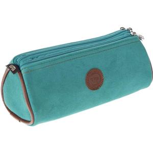 جامدادی سه زیپ کتان مخمل کد 1015 کلیپس