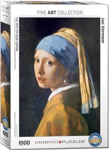 پازل یوروگرافیک ۱۰۰۰ قطعه girl with the pearl earing – jan vermeer