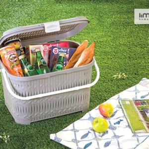 سبد مسافرتی بامبو دربدار کوتاه لیمون